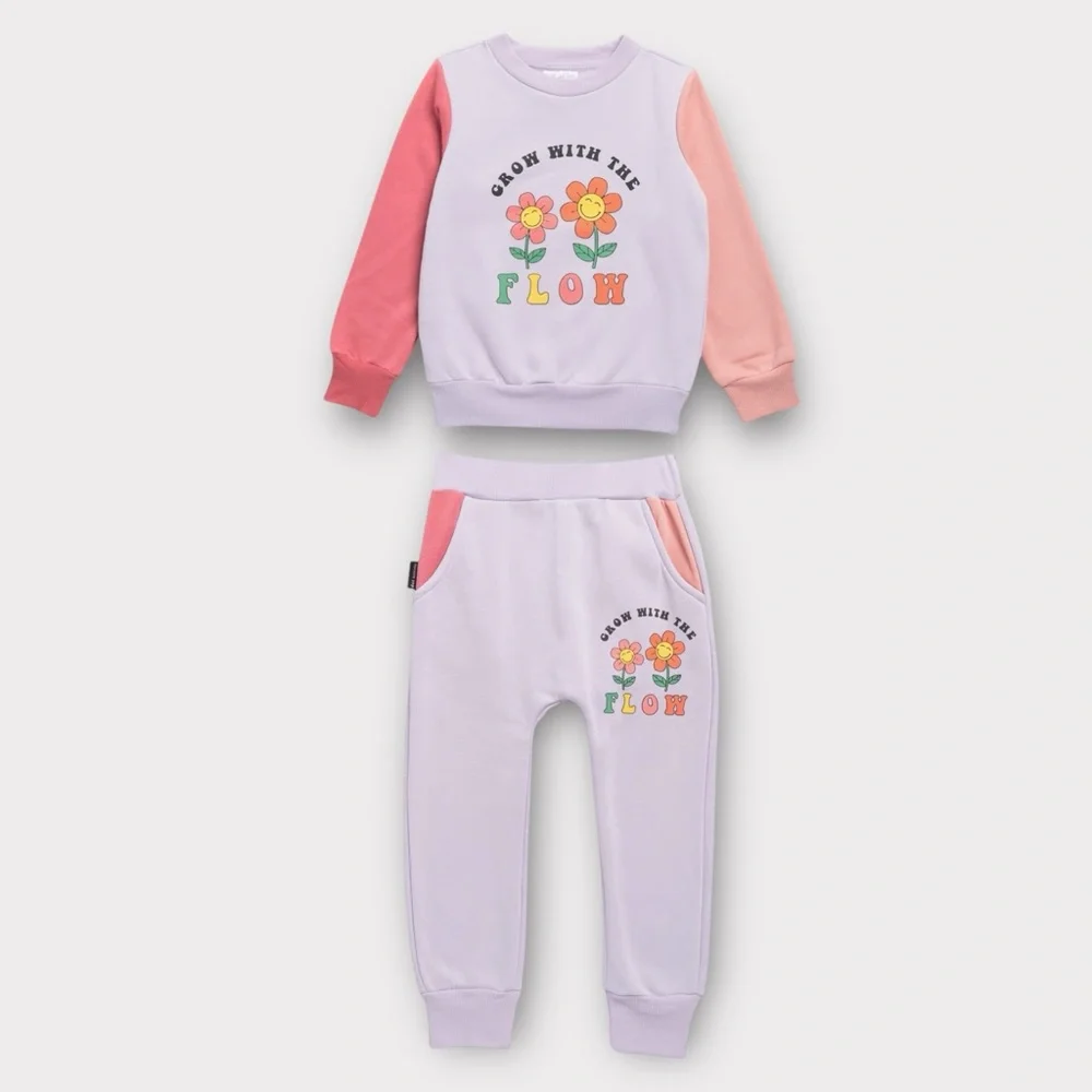 Dot Australia Grow With The Flow Flower Sweatshirt & Jogger Matching Set